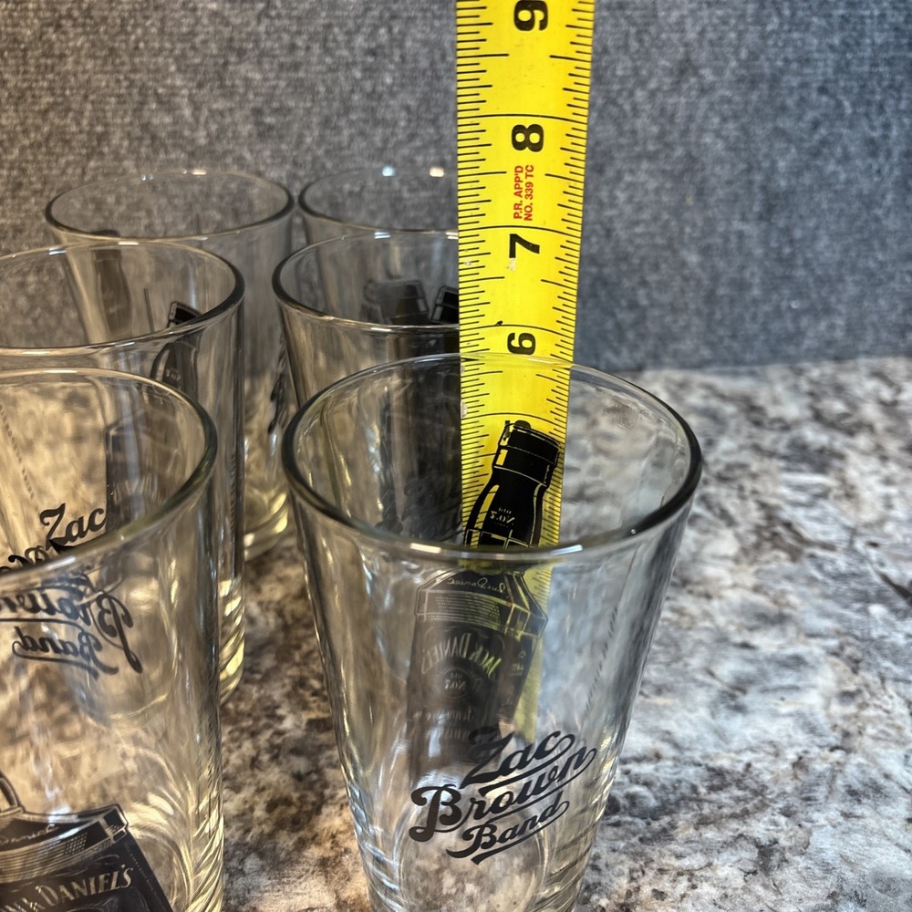 6~Zac Brown Band~Jack Daniel's Together On Tour~Pint Glasses~16 Fl Oz - Picture 4 of 4